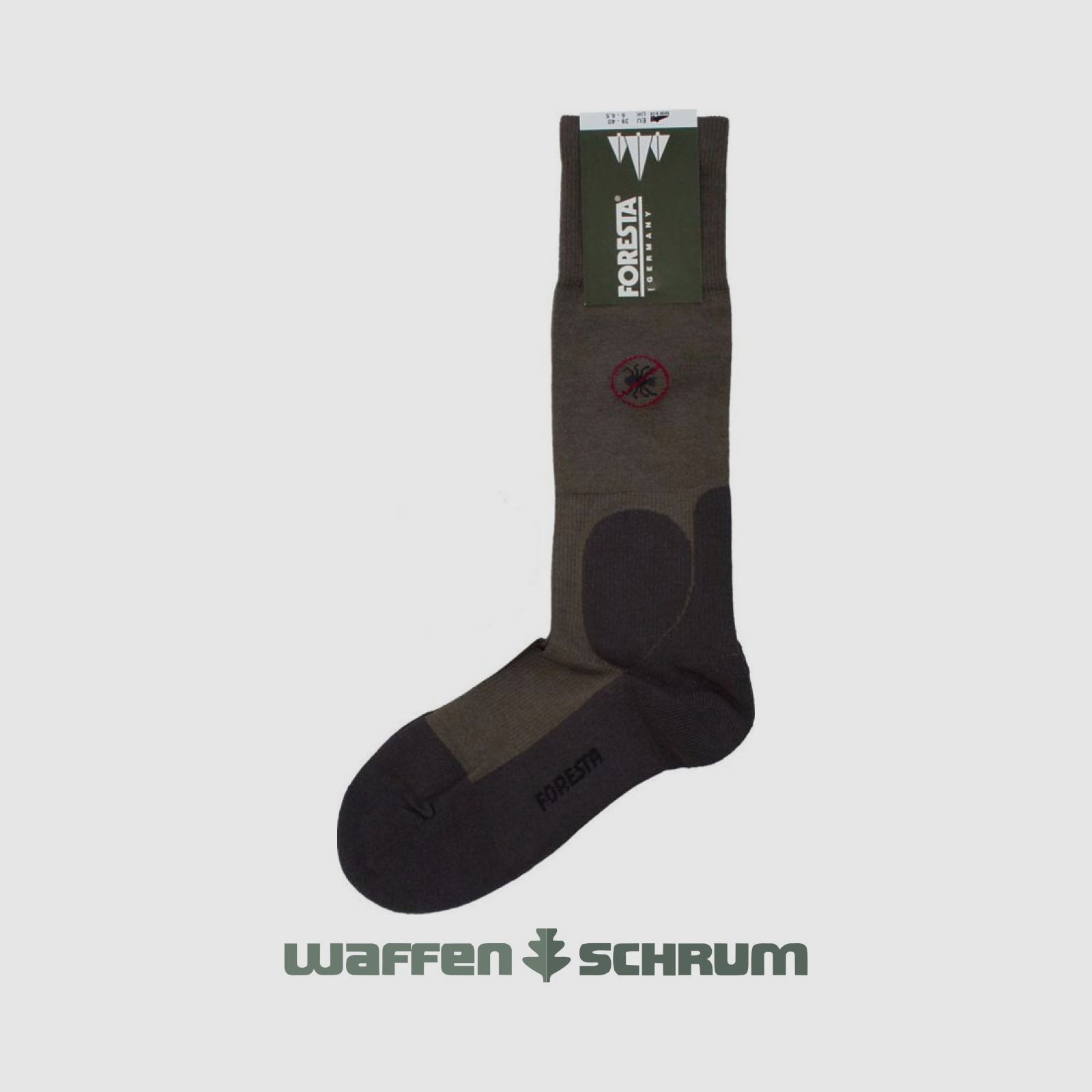 Foresta Anti-Zecken Socke Olive