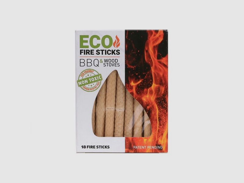 18 St.-Pack Eco Fire Sticks Feueranzünder für Grill + Kamin - ungiftig - natürliche Rohstoffe