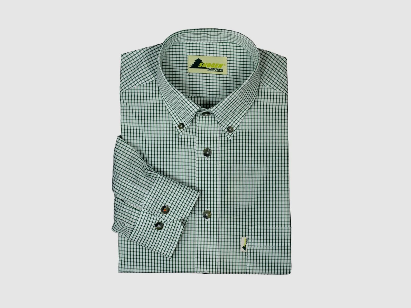 Skogen Karo-Hemd mit Button-Down-Kragen