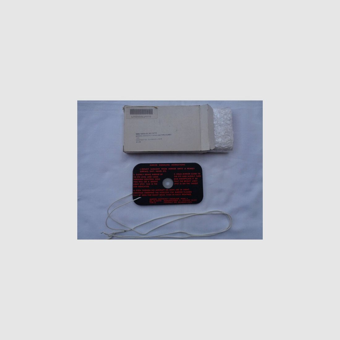 Orig. US Air Force/Army Piloten Survival Signalspiegel 80er Jahre, neu in OVP (NOS)