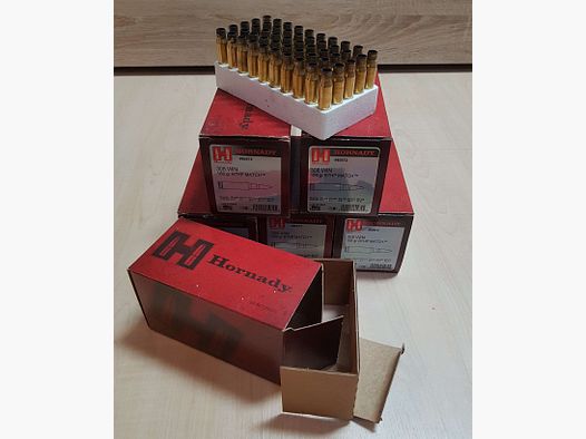 Cartridges, Hornady, caliber .308Win, 300 pieces, including shipping within Germany