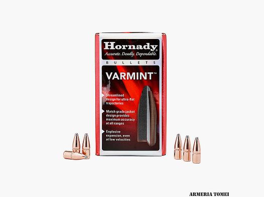 PALLE DA RICARICA – HORNADY – 22 Cal .224 55 gr SP Boattail with Cannelure (100 PZ)