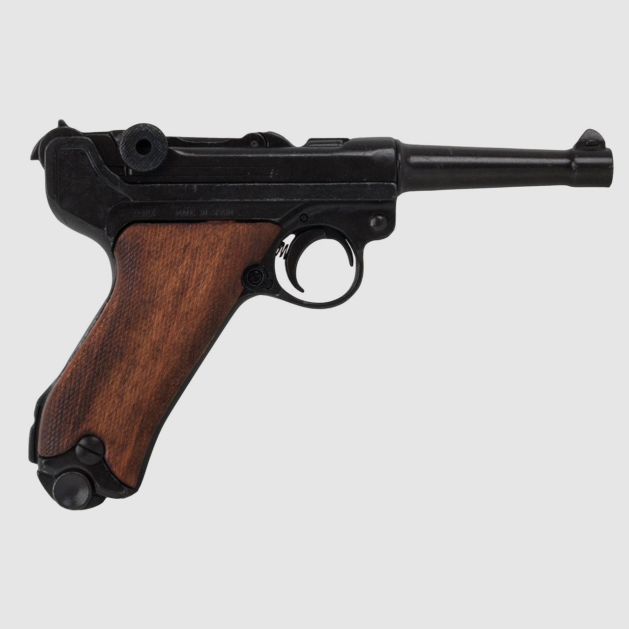 Denix Deko Pistole Denix Parabellum Luger P08 schwarz braune Holzgriffschalen