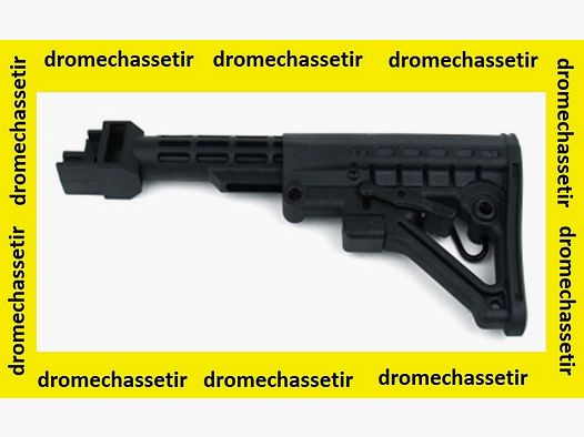 6-fach verstellbarer Schaft für AK47, Typ M4 mit Schlaufe, schwarz