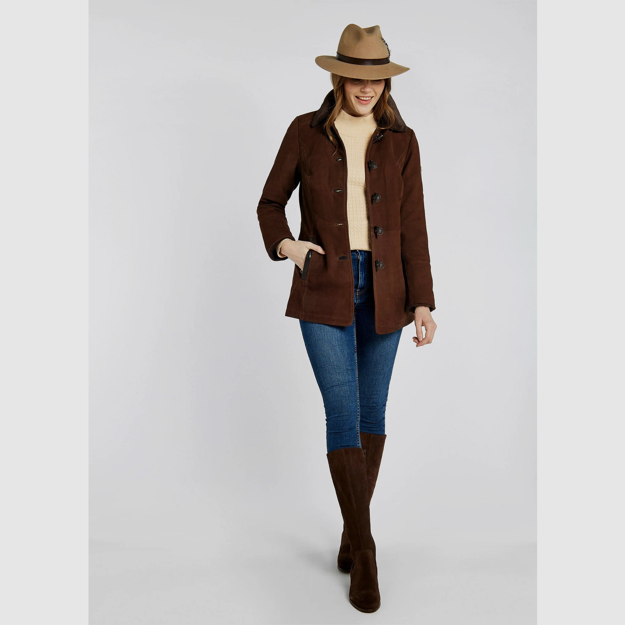 DUBARRY OF IRELAND / Clarke Lederjacke - Walnut (Gr. 34/SX )