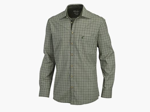 OS-Trachten Camisa de Manga Larga para Hombre, Slim Fit