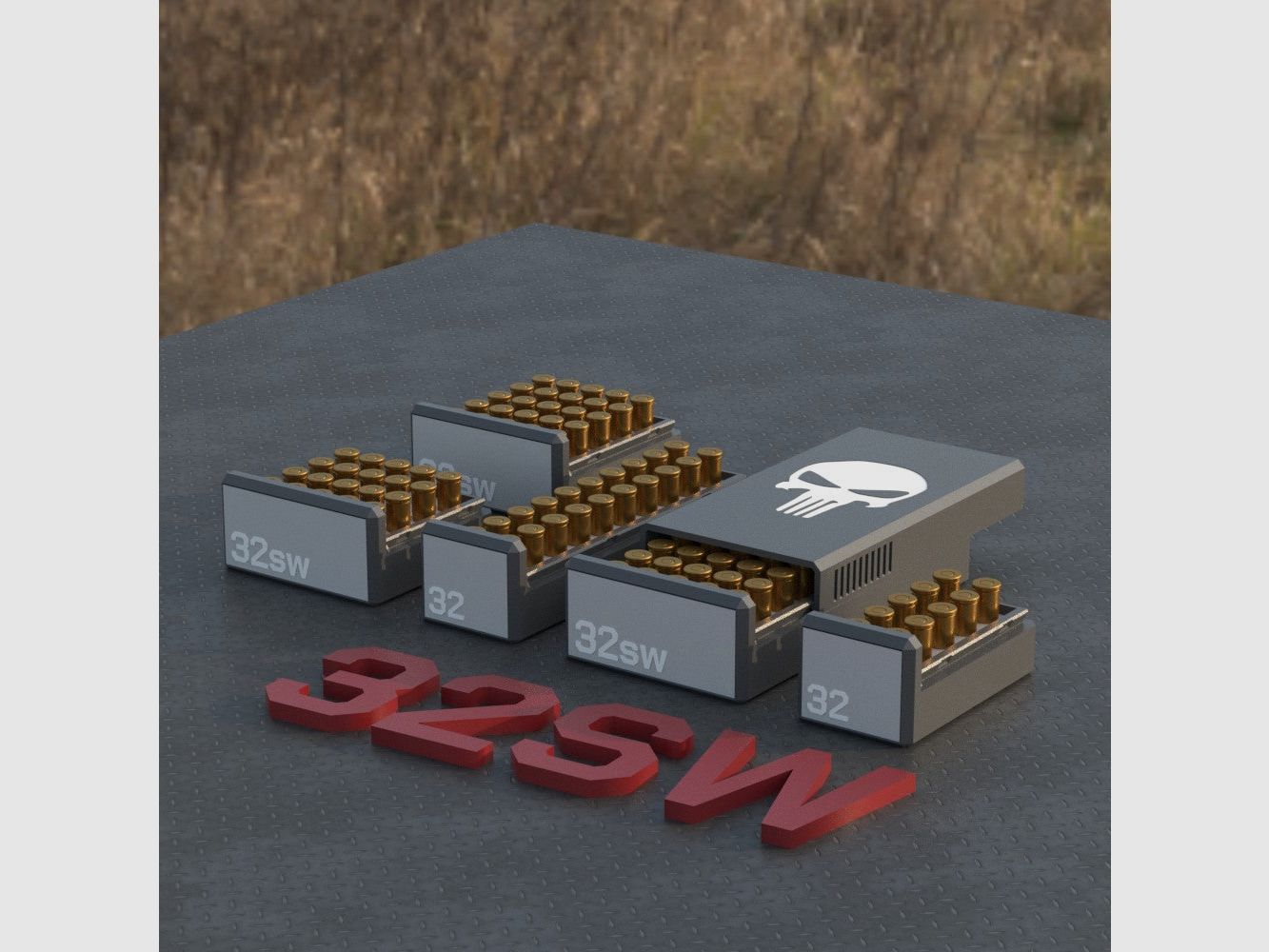 Filamelt Munitionsbox / Ammo .32 SW Long – Patronenbox für 50 Schuss, Made in Germany