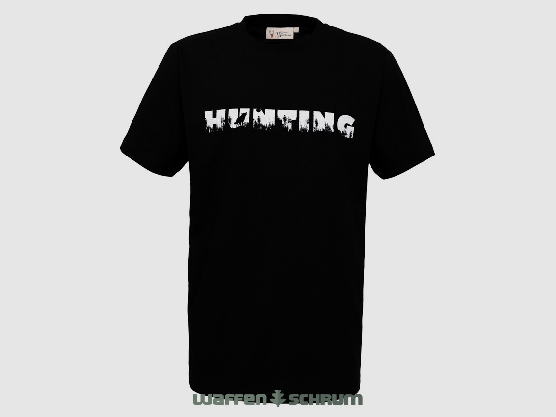 T-shirt de chasse Hubertus noir