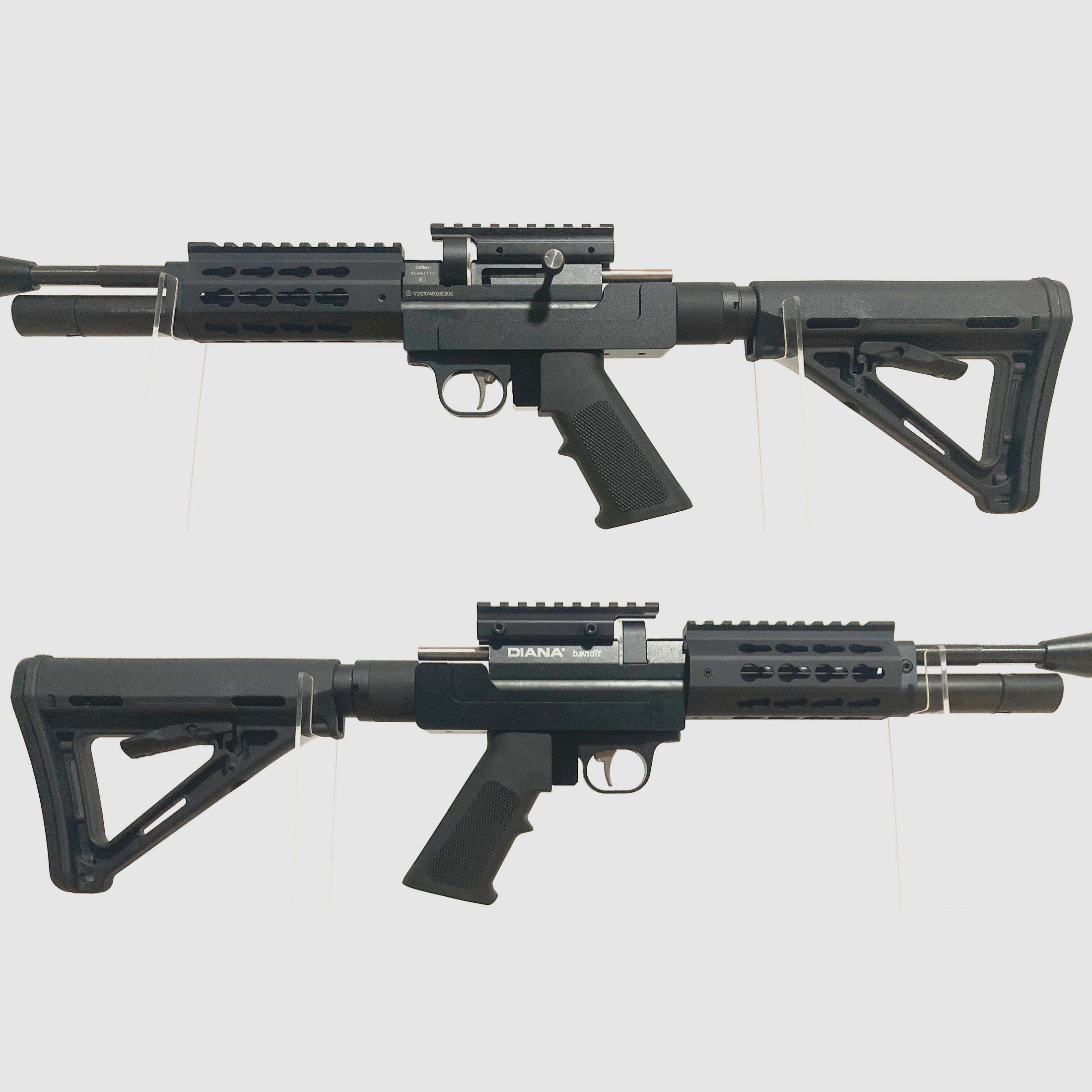 Taktischer Bodykit AR15 Stil für Diana Chaser Airbug Bandit Trailscout Stormrider CP1 CP2 PP800 PR900 Aluminium KEIN 3D Druck