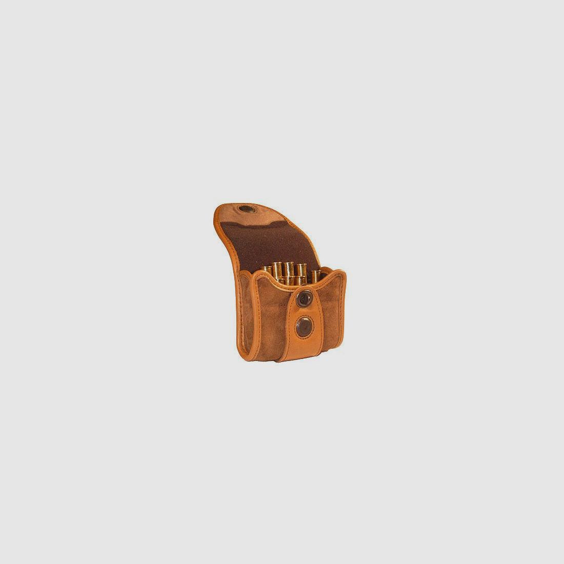 NIGGELOH Patronenetui DAS Etui f. 12 Kugelpatronen braun  Leder