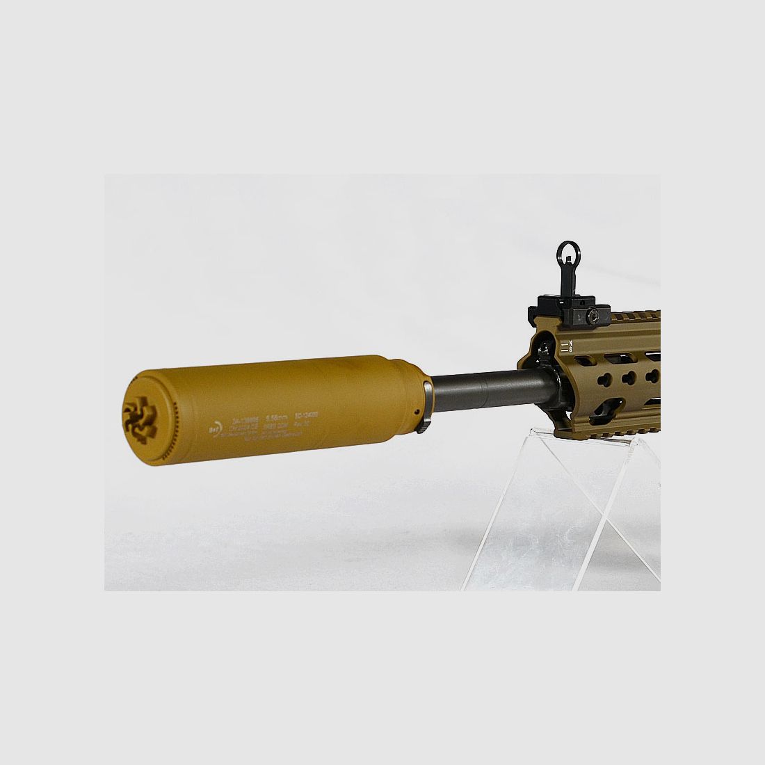 B&T QDM Slimline, Silenziatore per Fucile SRBS M.A.R.S, Cerakote RAL8000 (come G28)