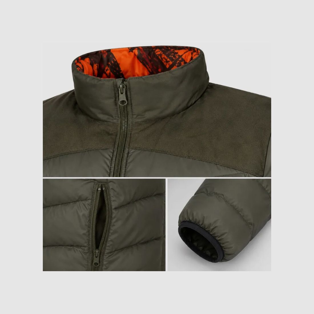 Reversible Steppjacke STAGUNT Alaskan khaki und orange Blaze, Bild 14 von 17
