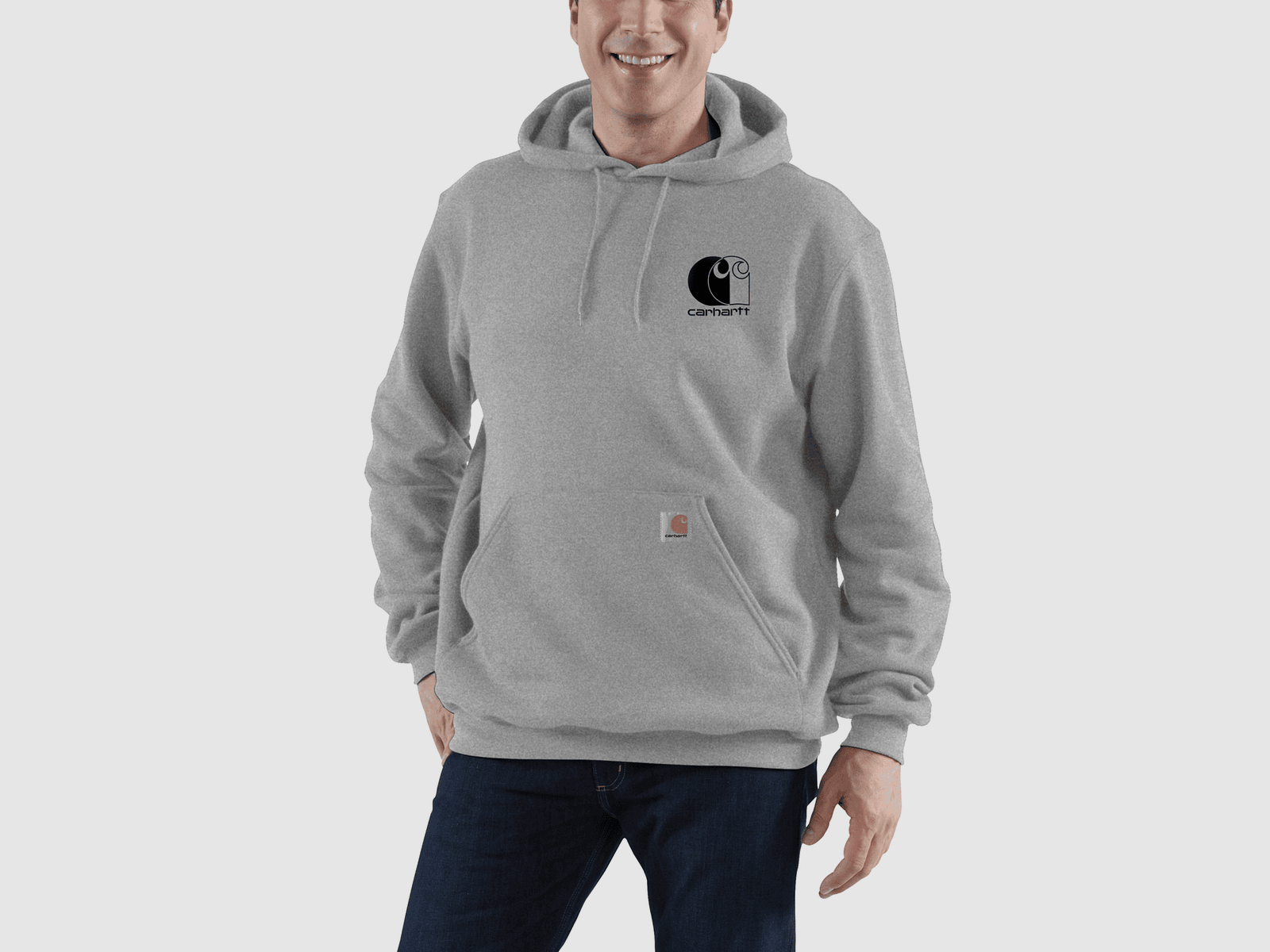 Carhartt Force™ Logo Sweatshirt Heren Asphalt Heather L