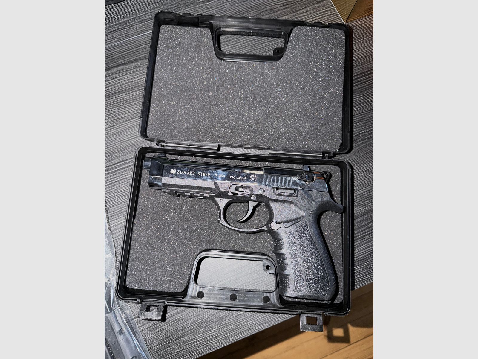 918-P Schreckschusspistole Chrom 9mm inkl. Zubehör