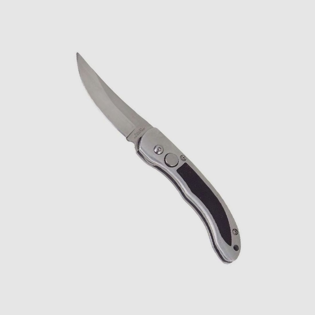 Cuchillo de muelle con hoja curva, 420rsf, con clip