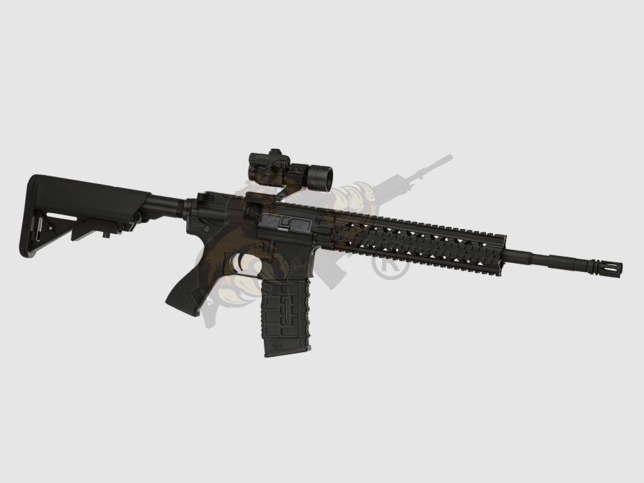 G&G CM16 R8 Schwarz mit Red Dot S-AEG Airsoft Gewehr frei ab 18 Jahren