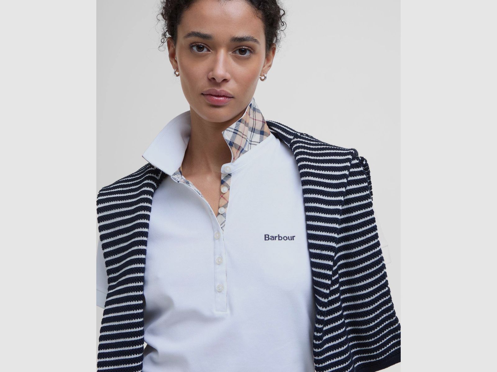 BARBOUR Poloshirt Portsdown White/ Hessian