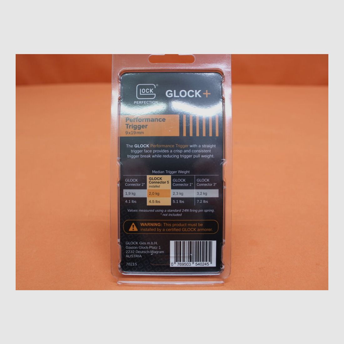 Glock Glock (Gen5): grilletto Glock Performance Trigger circa 20N per pistole Glock 9mm Gen5
