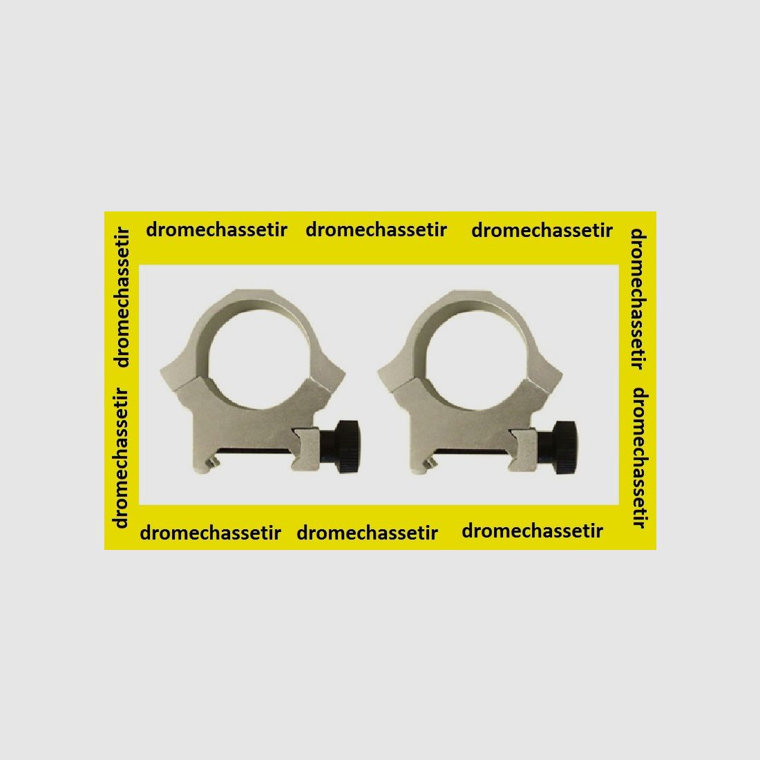 Anneaux medium diametre 25,4mm pour rail de 21mm de large, silver, image 1 sur 2