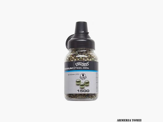PALLINI ARIA COMPRESSA – WALTHER – PREMIUM STEEL BBs cal. 4,5mm (.177) (1500 pz)