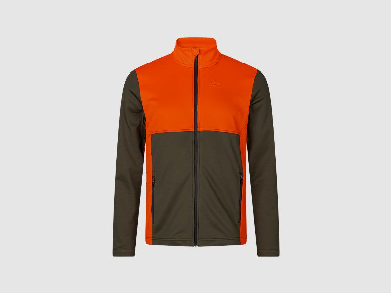 Elliot fleece Pine Green/Hi-Vis Orange L