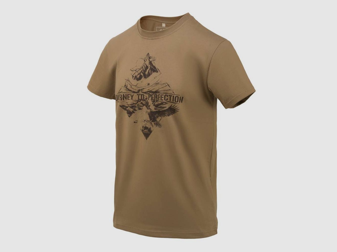 HELIKON TEX MOTTO T-SHIRT  MOUNTAIN STREAM US BROWN