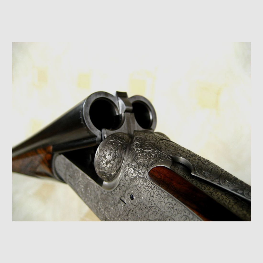 Ziegenhahn & Sohn, "Berst Gun" broń wystawowa, strzelba z bocznym zamkiem z wymiennym lufą