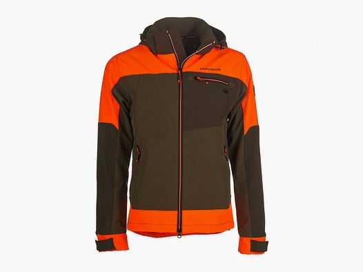 UNIVERS – GIACCA CACCIA SOFTSHELL PREDAZZO U-TEX VERDE/ARANCIO