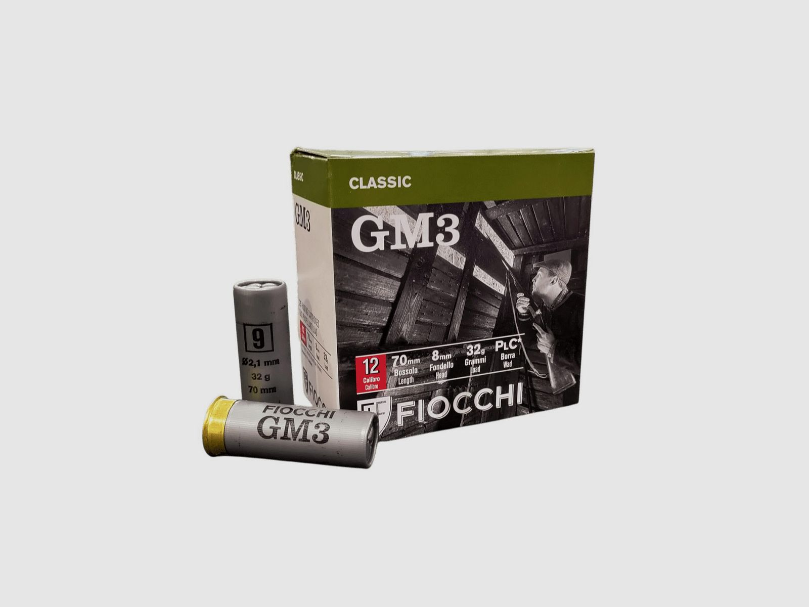 Fiocchi GM3 Patronen Kal. 12/70 32 g Bleischrot 9