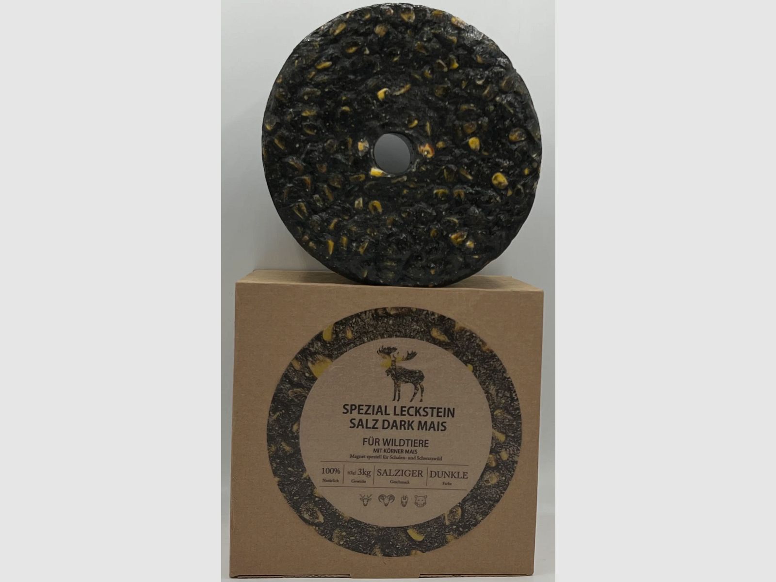 Wildlutscher Spezial Leckstein süßer Dark Mais für Schwarzwild