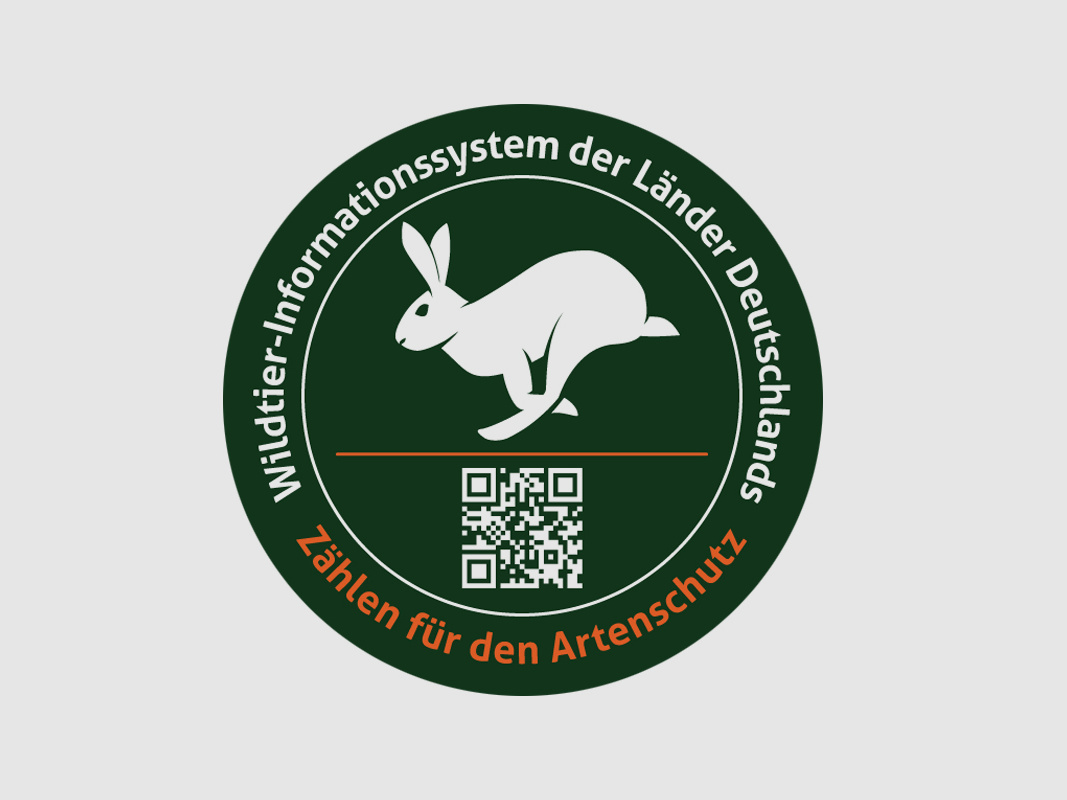 WILD-Aufkleber "Zählen für den Artenschutz" mit QR-Code