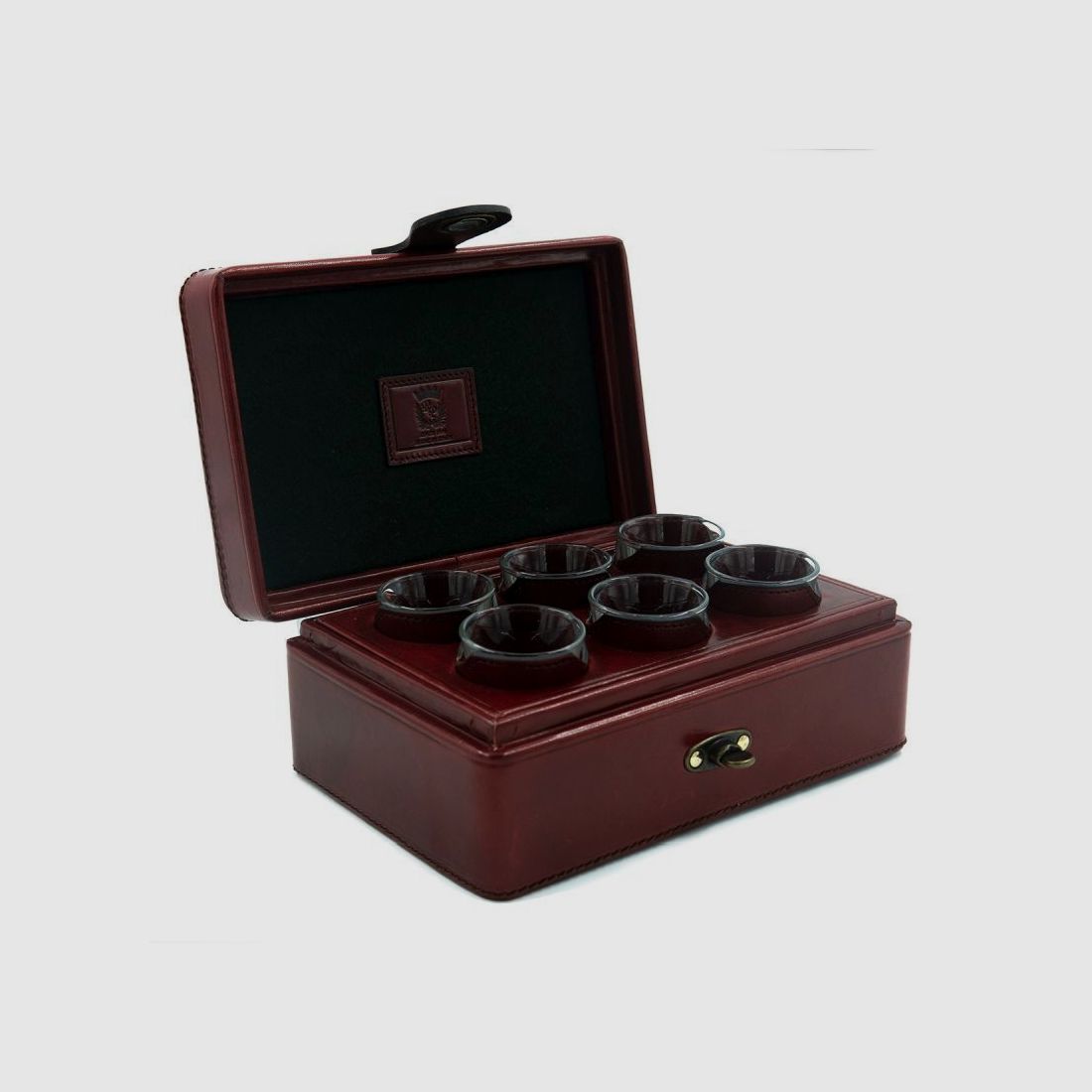 Rey Pavon Etui mit 6 Schnapsgläsern Chocolat
