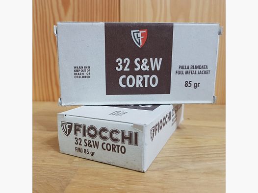 FIOCCHI CARTUCHOS 32 S&W CORTO 85 GR