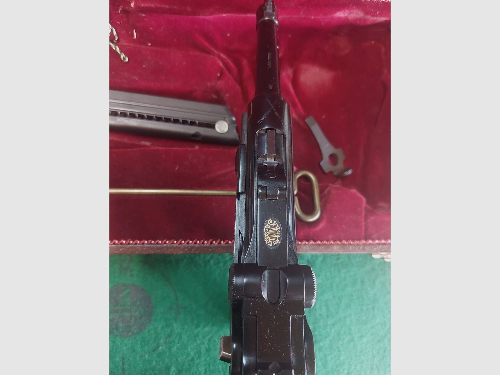 Mauser 08, model specjalny 70-lecia Parabellum, Cesarstwo, z złotymi wstawkami