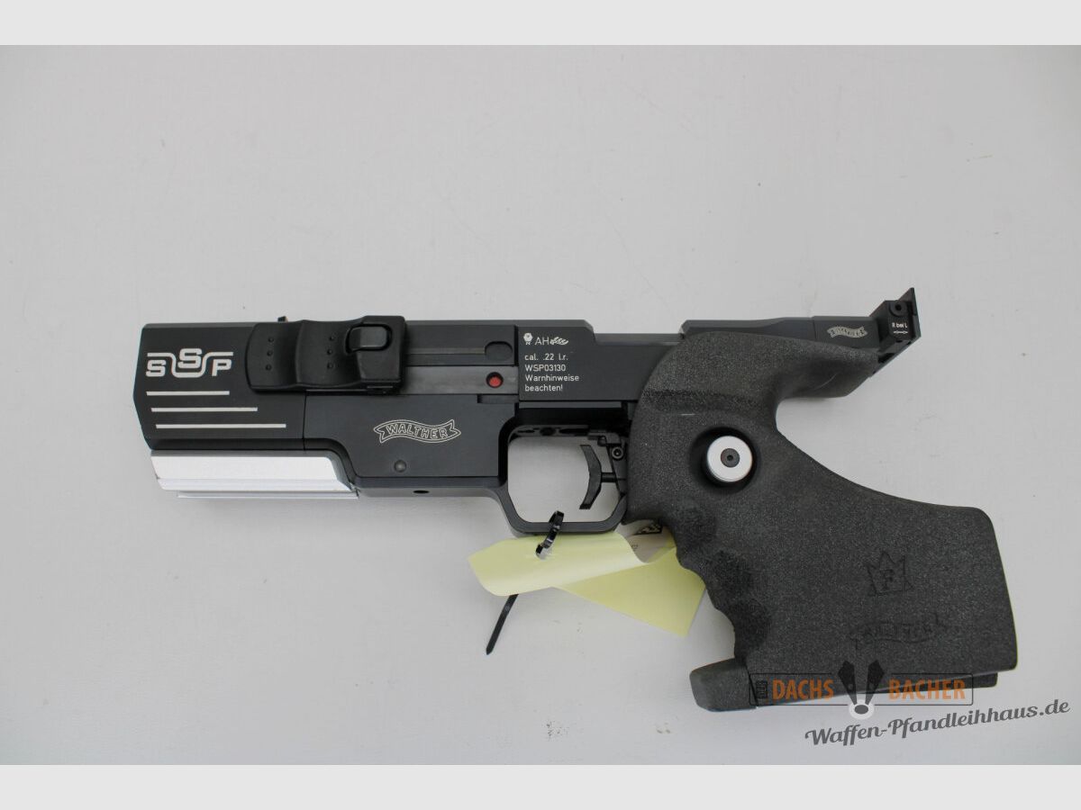 Pistole Walther SSP Kal. .22lfB Griff 85-95mm mit Box 2 Magazinen