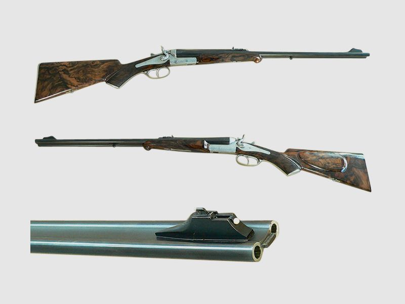 Exklusive Hahndoppelbüchse Husqvarna, Kal. 8x57IRS