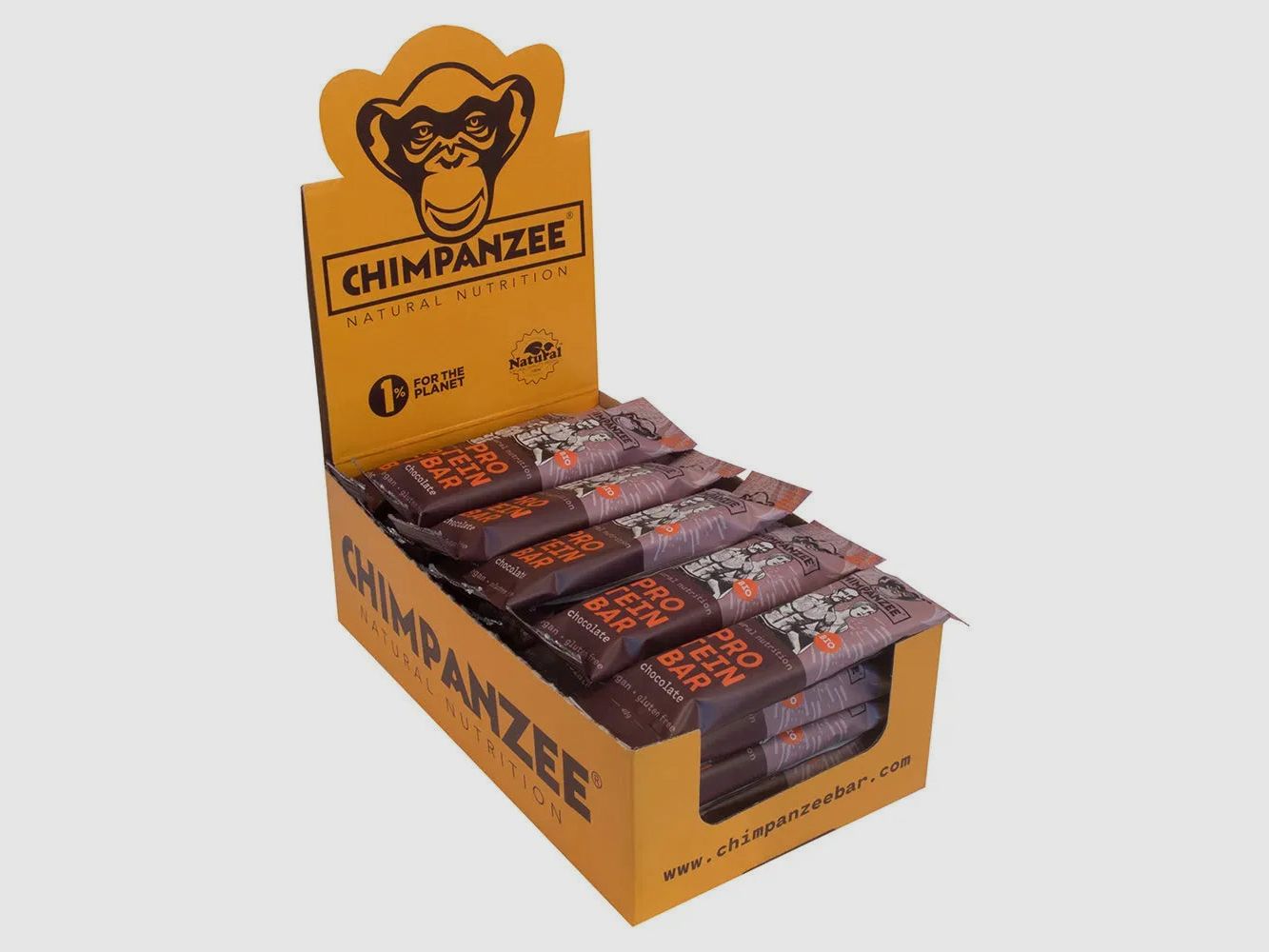 Chimpanzee Riegel Bio Protein Bar Schokolade 20 Stück