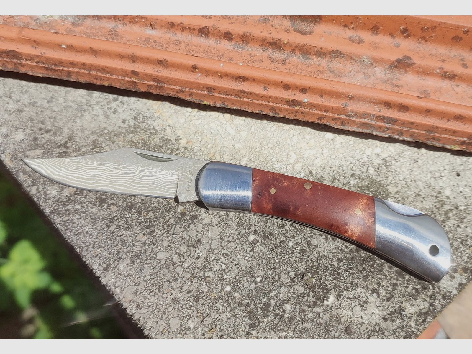 Haller 80621 Damastmesser Taschenmesser Outdoor Messer