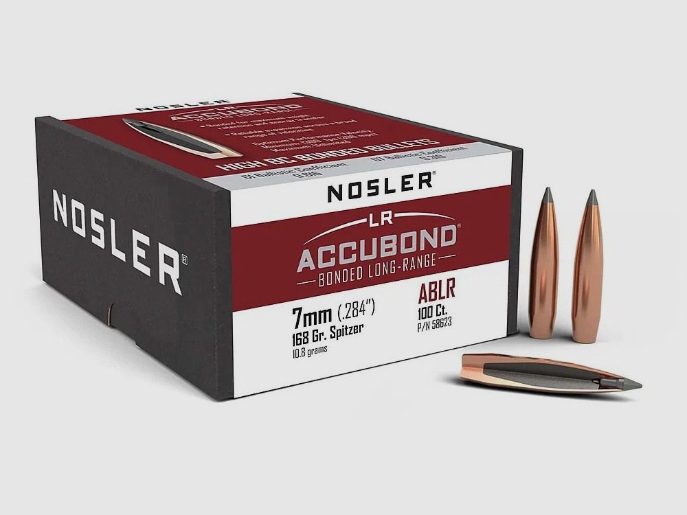 NOSLER ACCUBOND LR GESCHOSSE 7MM GR 168