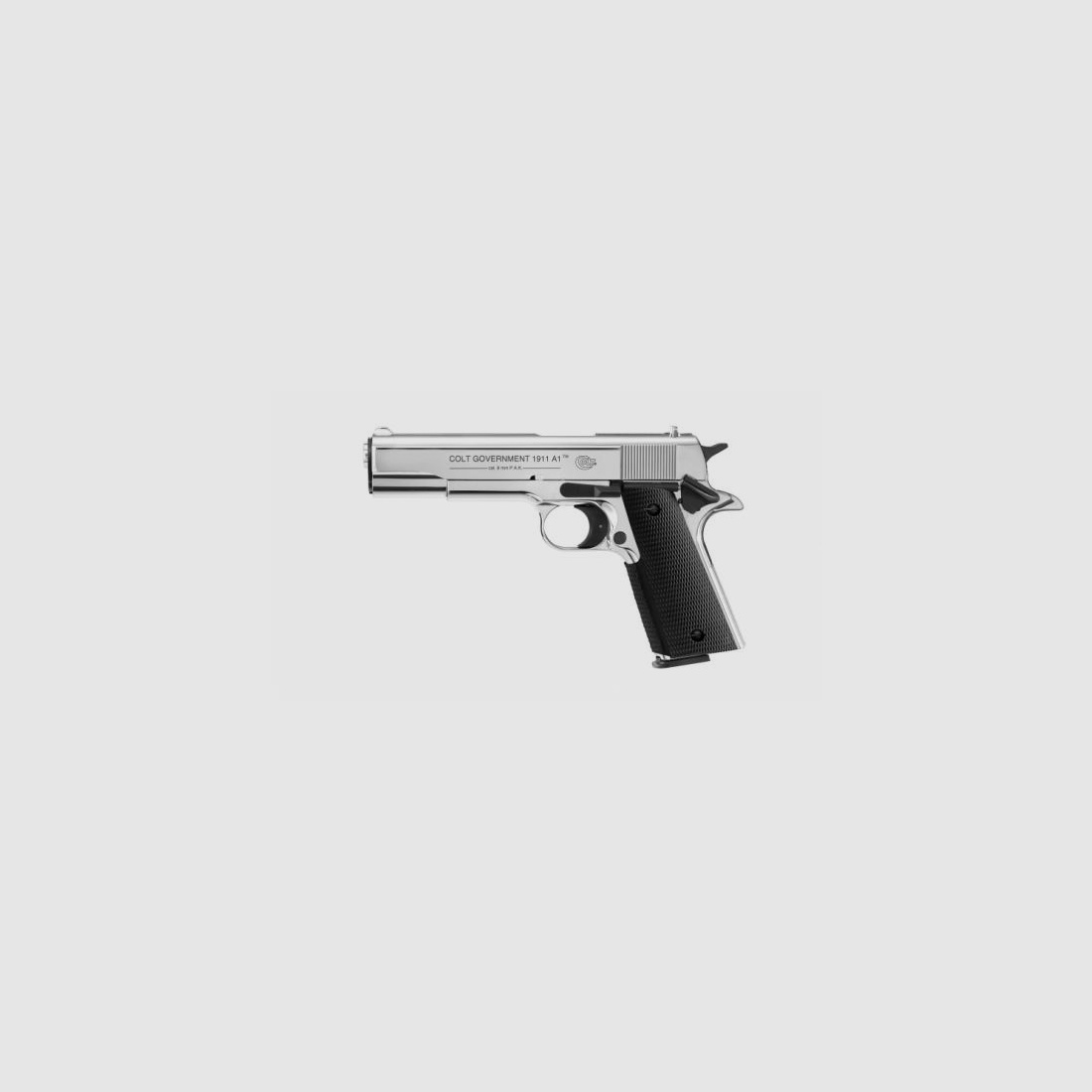 Colt Government 1911 A1 9 mm P.A.K., Polished Chrome-Finish Schreckschusspistole