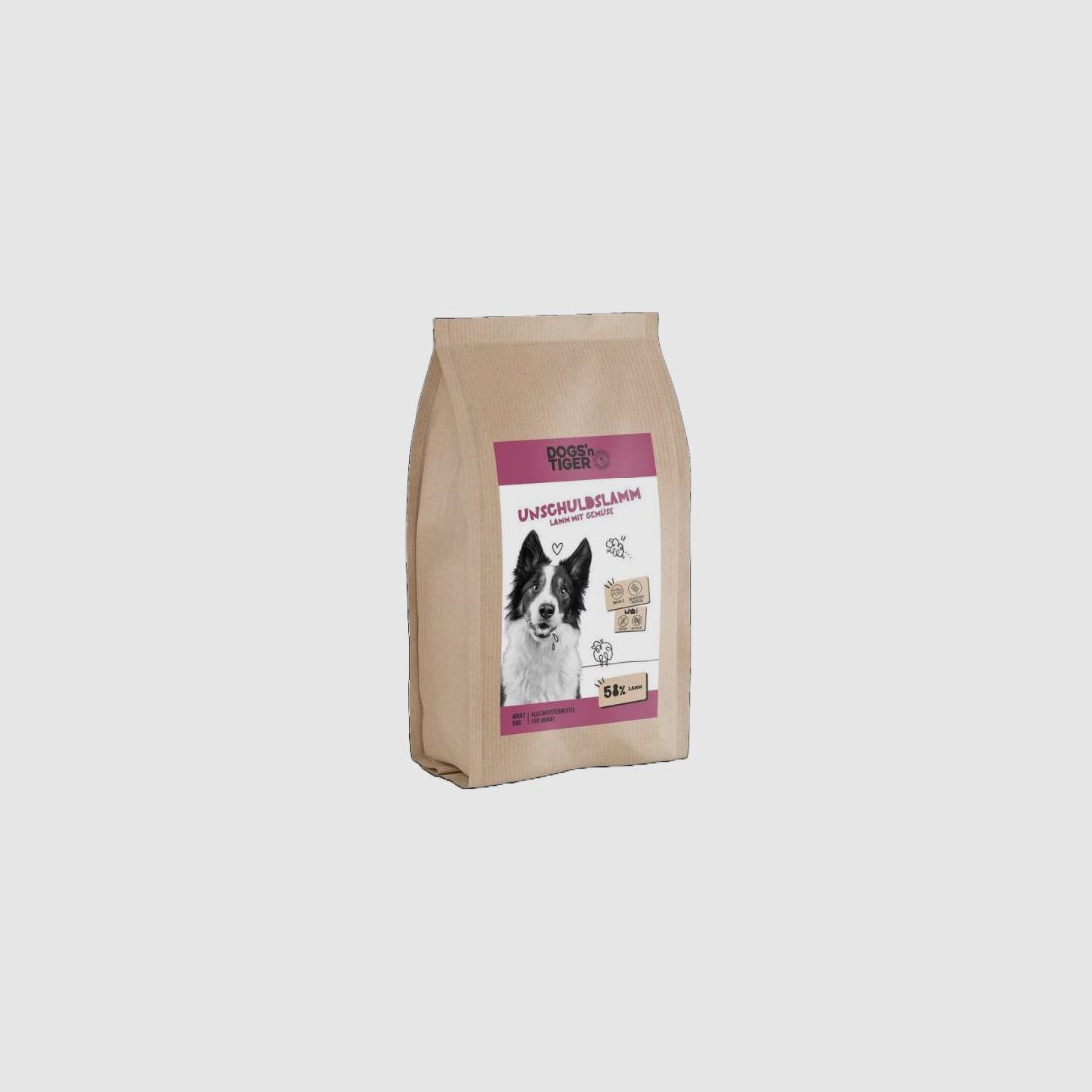 Dogs’n Tiger Hunde Trockenfutter Adult Unschuldslamm 2Kg