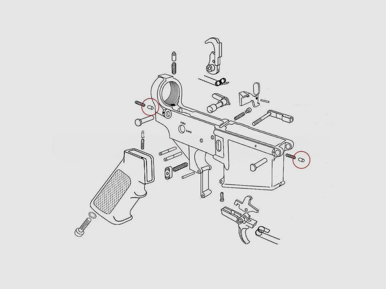 EEMANN TECH Zatrzask do demontażu i pin obrotowy dla AR-15, zdjęcie 2 z 2
