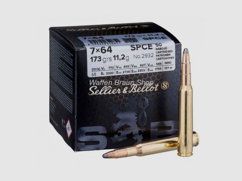 S+B 7x64 SPCE 173grs. 50St