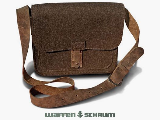 Waldkauz Filz-Jagdtasche braun, querformatig