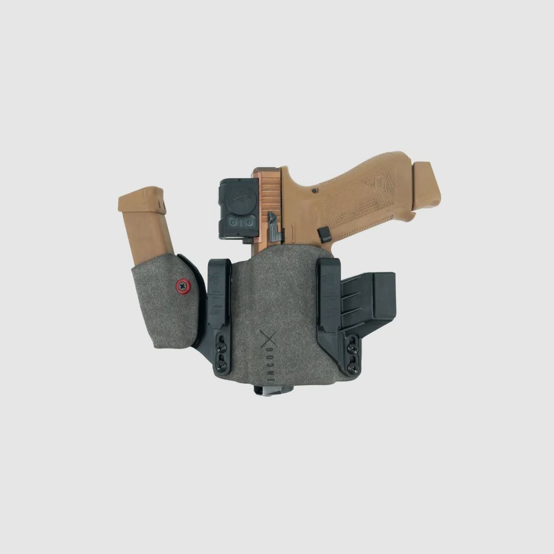 Incog X Holster for Glock G17/19 Compact Light w/Mag Caddy (Grey) - Haley Strategic/Safariland, image 4 sur 4
