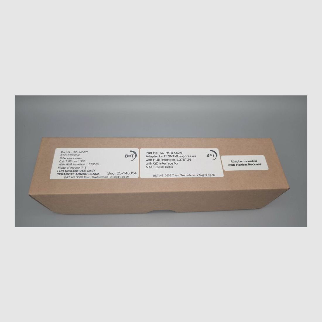 Schalldämpfer B&T AG Print X RBS I QDN 308 BK ohne