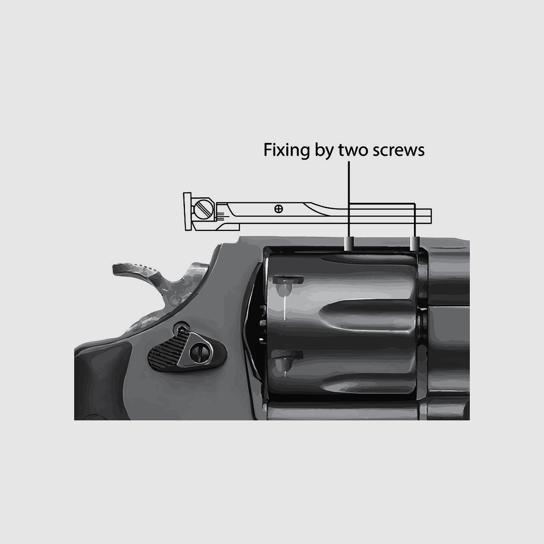 LPA Sights FIBER-Optic Green-Red with Picatinny for S&W Revolver, Silver-Finish Front Sight for Staking: For K, L, and N Frames