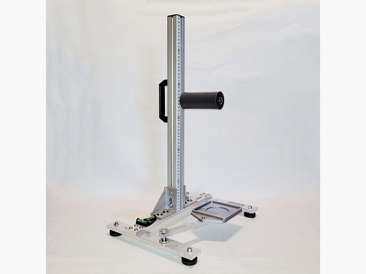KGF Auflagestativ - Auflageständer Alu H-600-Ultimate mit Buchenholz-Auflage, Waage, Griff, Maßband + Munitionshalter