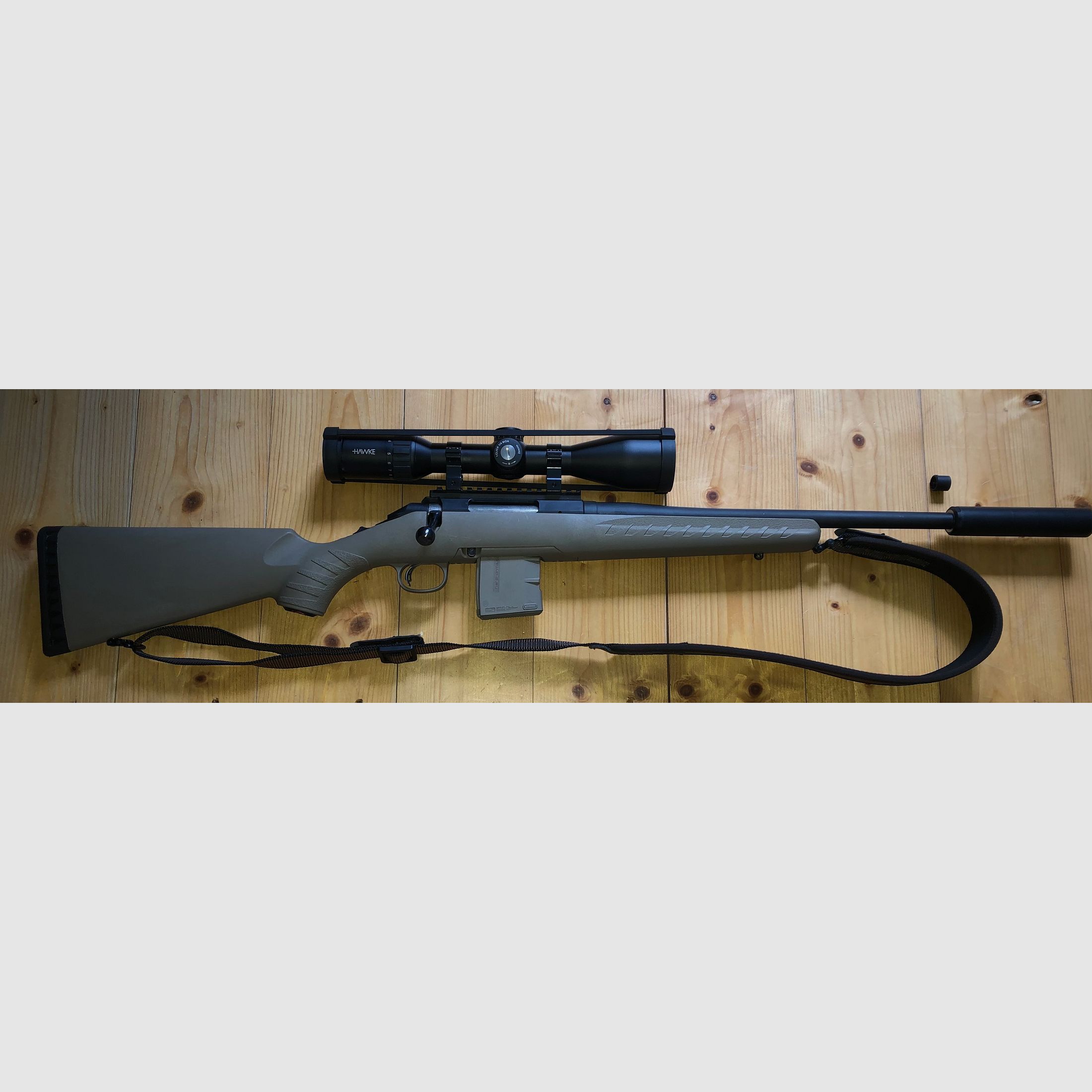 Ruger American Ranch 5.56 .223 z a-tec ar30-4 i Steiner Ranger 4 3-12x56 abs.60 bel.