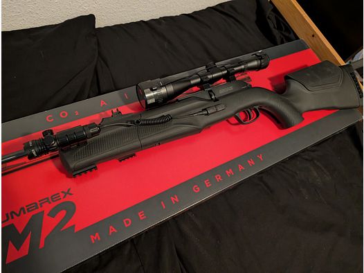 Umarex 850 M2 (7.5 J, CO2 Gewehr) + Laser + Visier + Schalldämpfer 